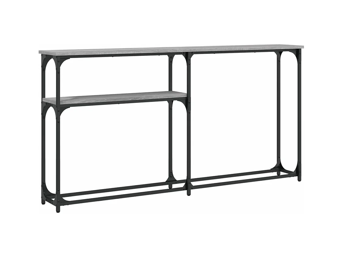 Table console sonoma gris 145x22,5x75 bois d'ingénierie