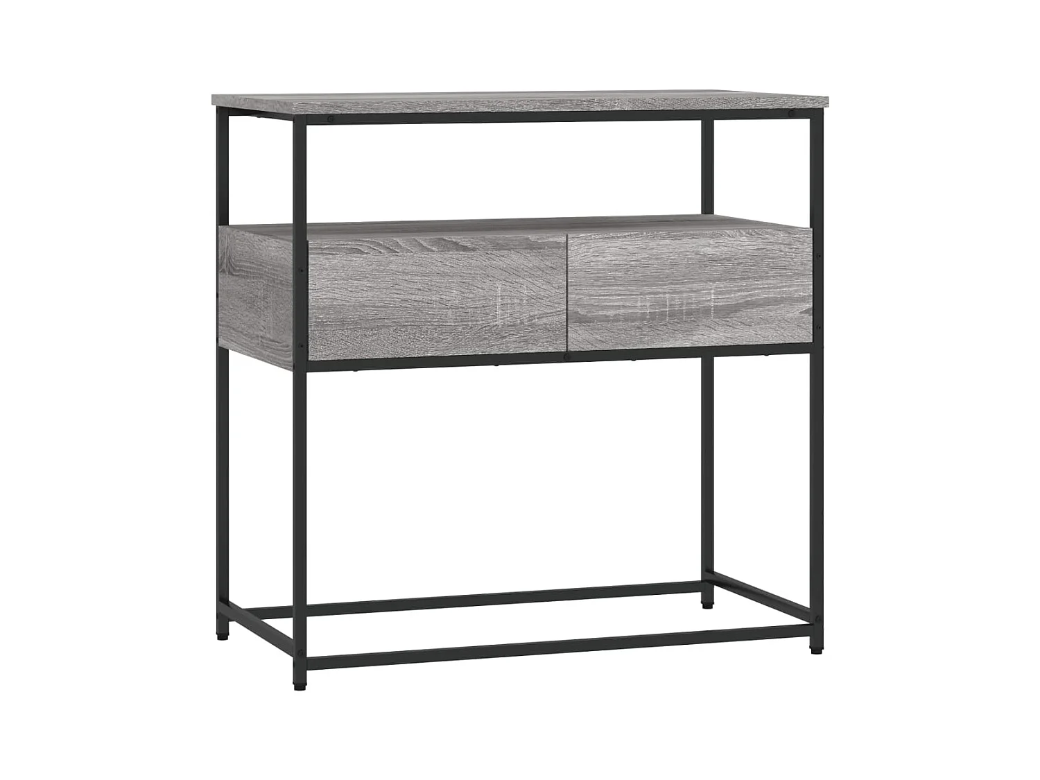 Table console sonoma gris 75x40x75 bois d'ingénierie