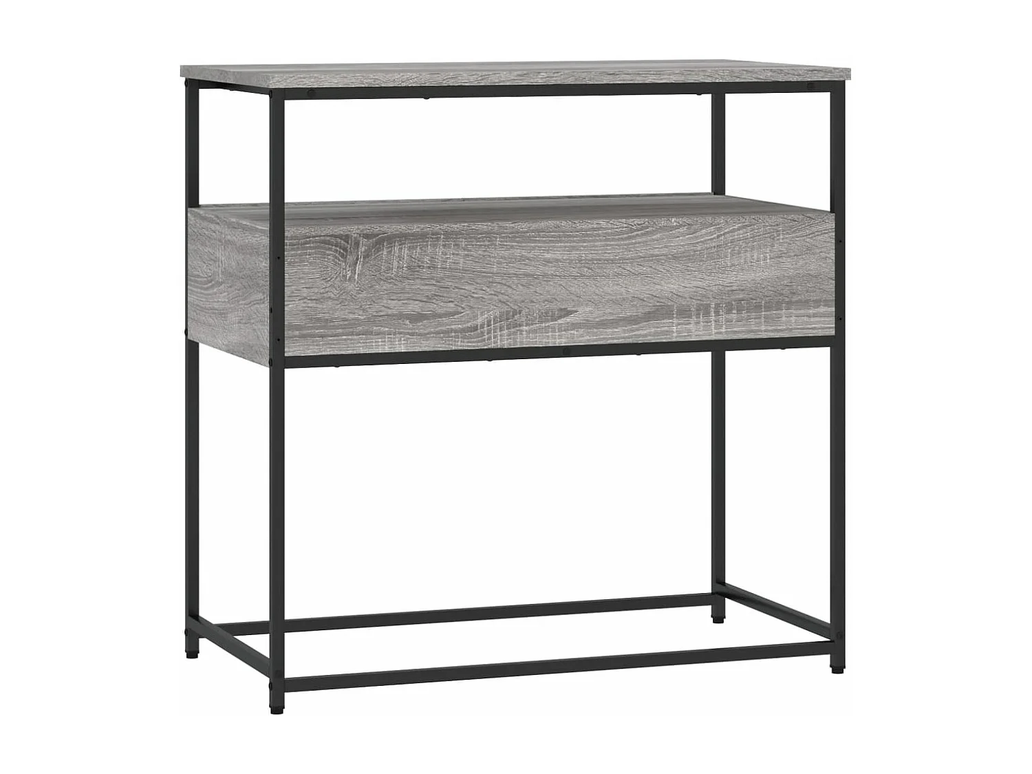 Table console sonoma gris 75x40x75 bois d'ingénierie