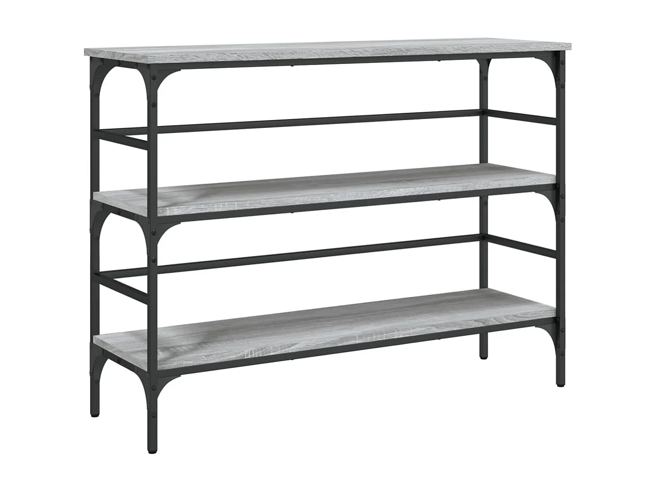 Table console sonoma gris 100x32x75 bois d'ingénierie