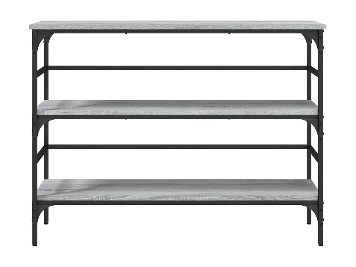 Table console sonoma gris 100x32x75 bois d'ingénierie