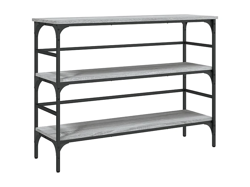 Table console sonoma gris 100x32x75 bois d'ingénierie