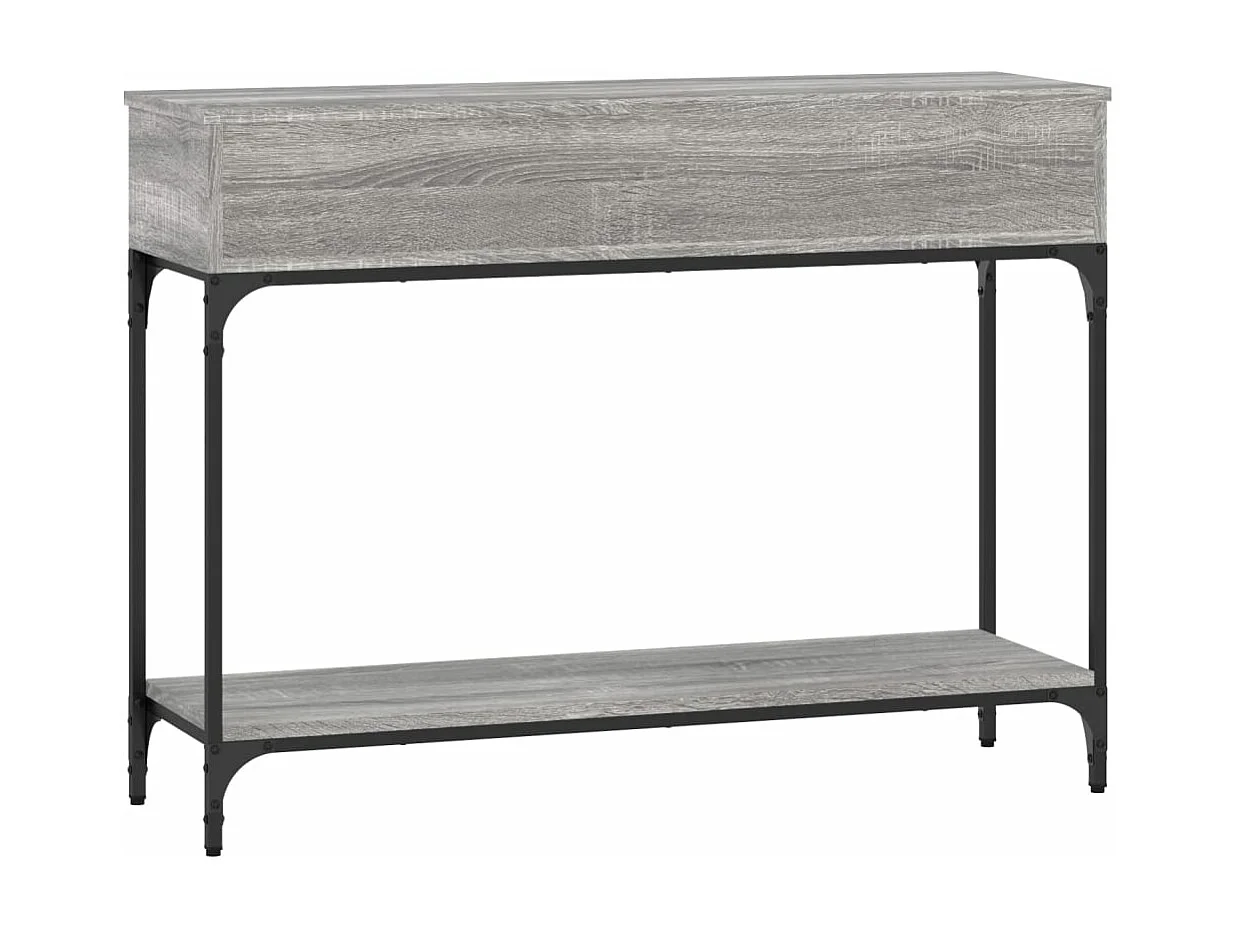 Table console sonoma gris 100x30,5x75 bois d'ingénierie