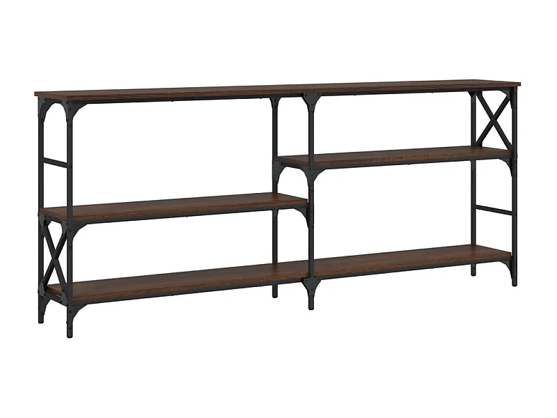 Table console chêne marron 180x29x76,5 bois d'ingénierie