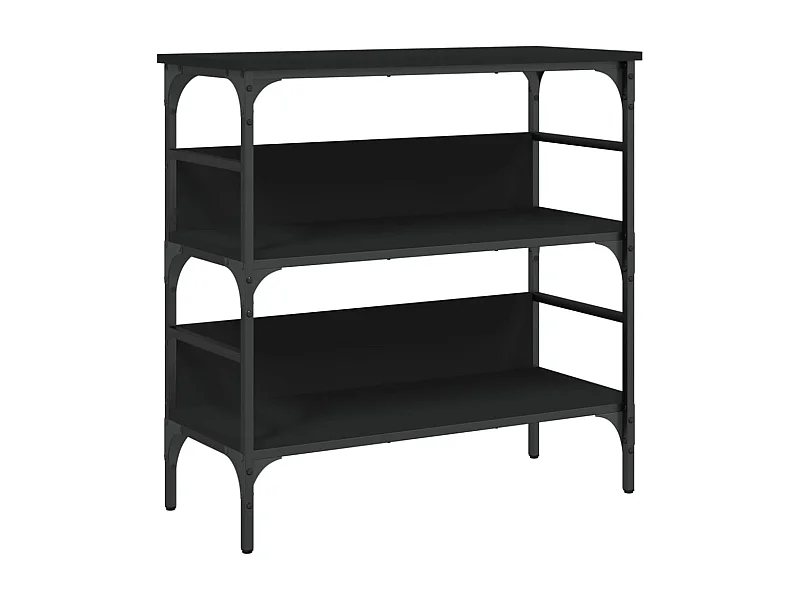 Table console noir 75x32x75 bois d'ingénierie