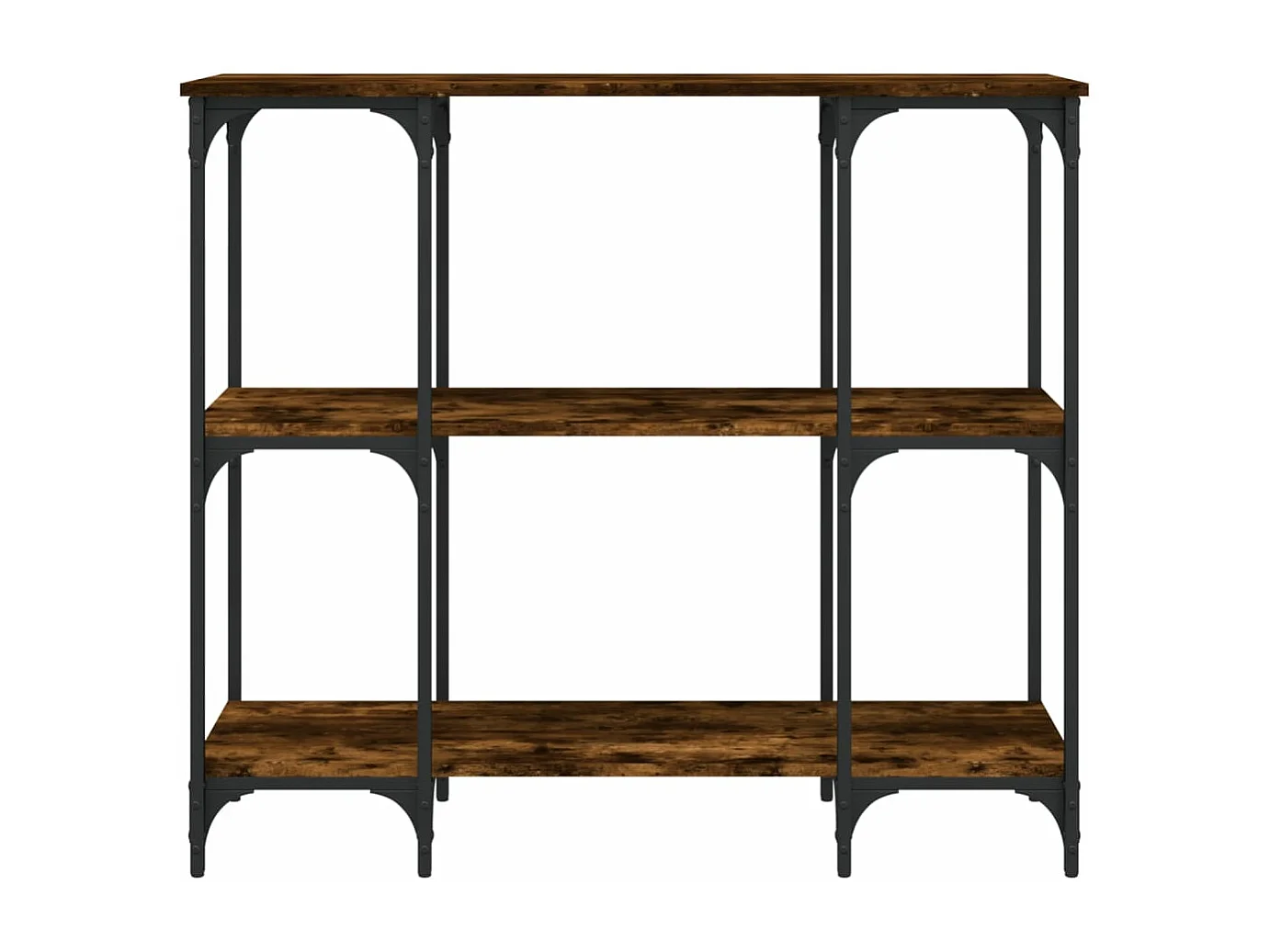 Table console chêne fumé 102x35x90 bois d'ingénierie