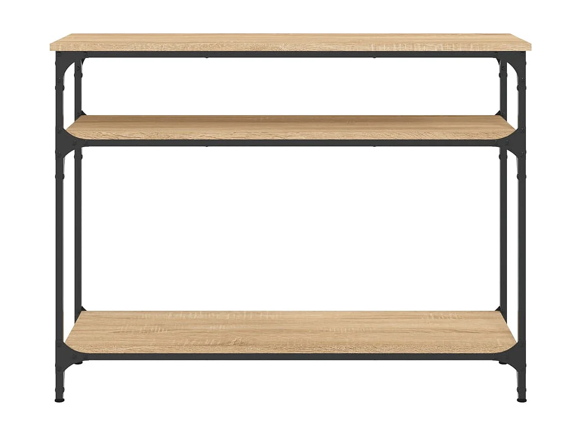 Table console chêne sonoma 100x29x75 bois d'ingénierie