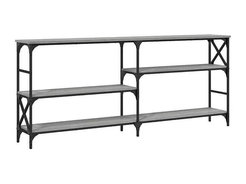 Table console sonoma gris 180x29x76,5 bois d'ingénierie