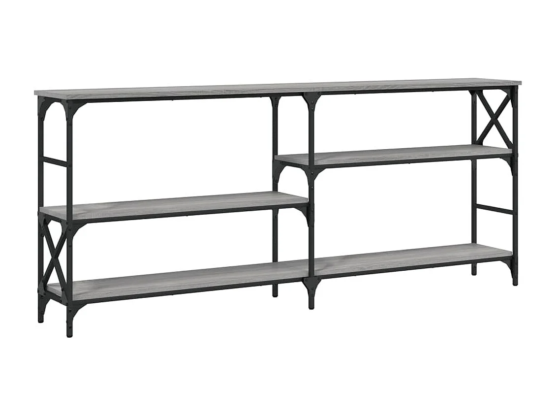Table console sonoma gris 180x29x76,5 bois d'ingénierie