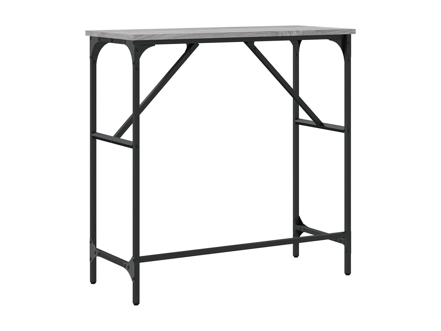Table console sonoma gris 75x32x75 bois d'ingénierie