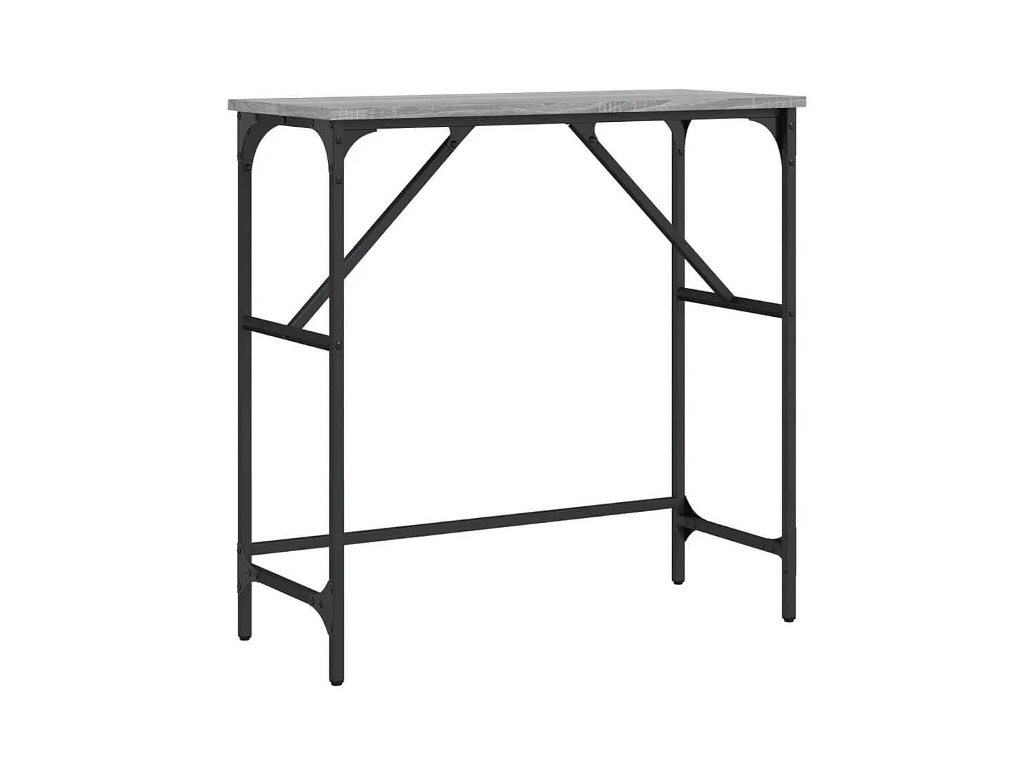 Table console sonoma gris 75x32x75 bois d'ingénierie