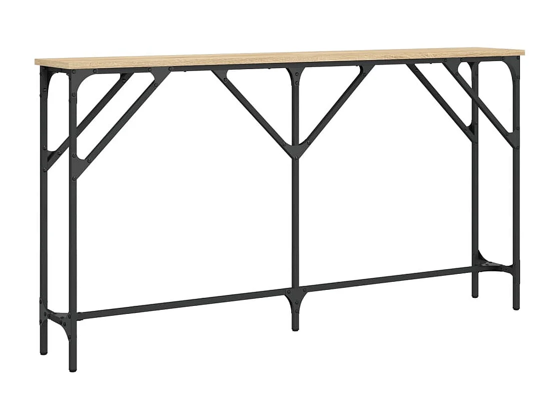Table console chêne sonoma 140x23x75 bois d'ingénierie