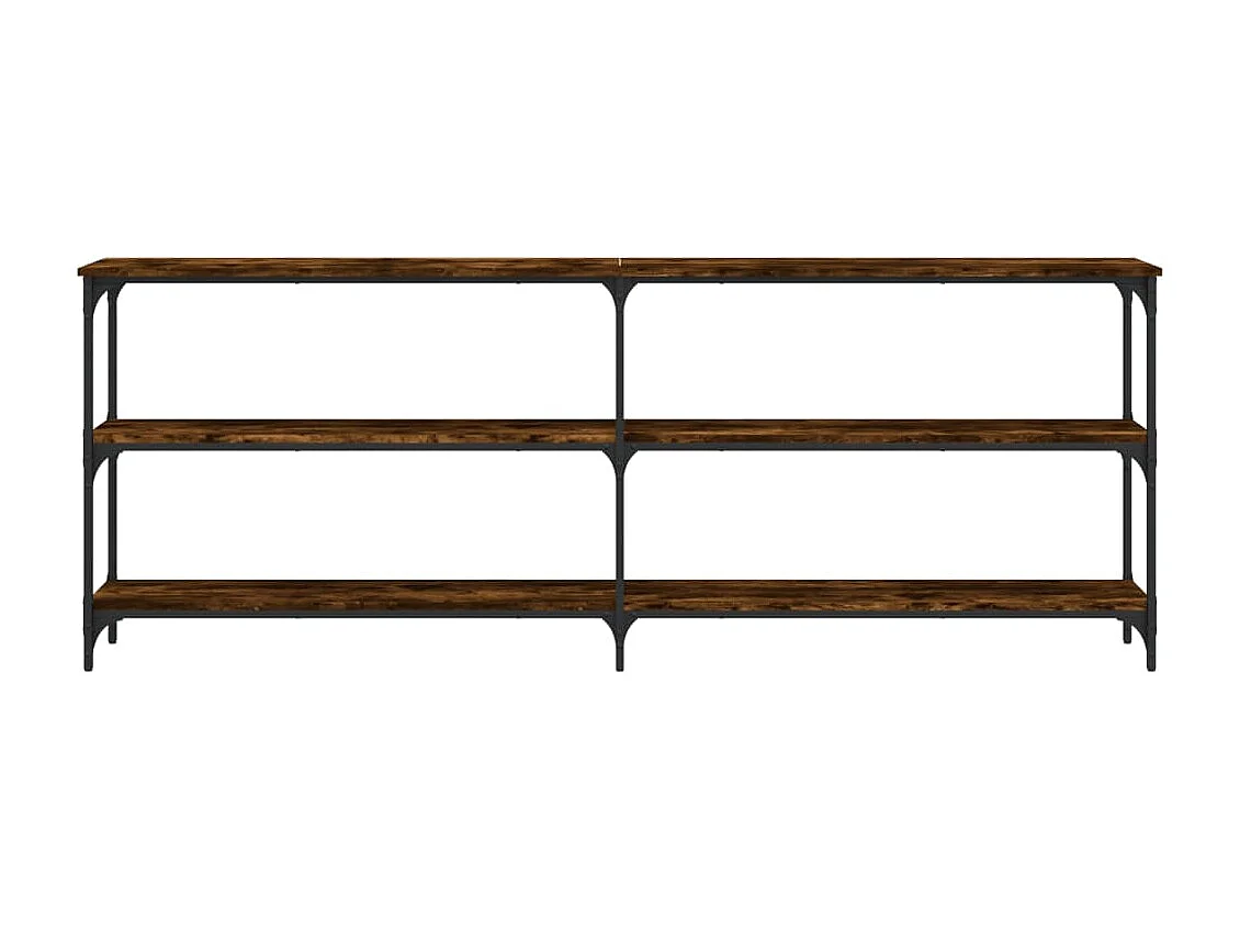 Table console chêne fumé 200x29x75 bois d'ingénierie