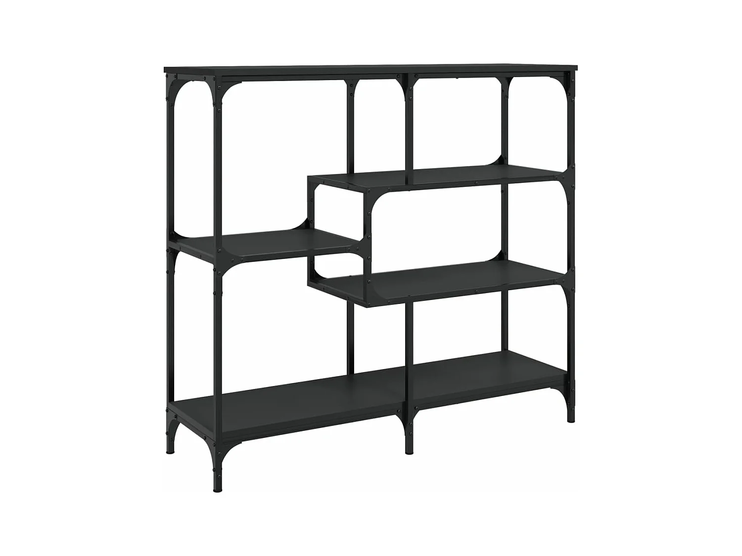 Table console noir 103x32x95 bois d'ingénierie