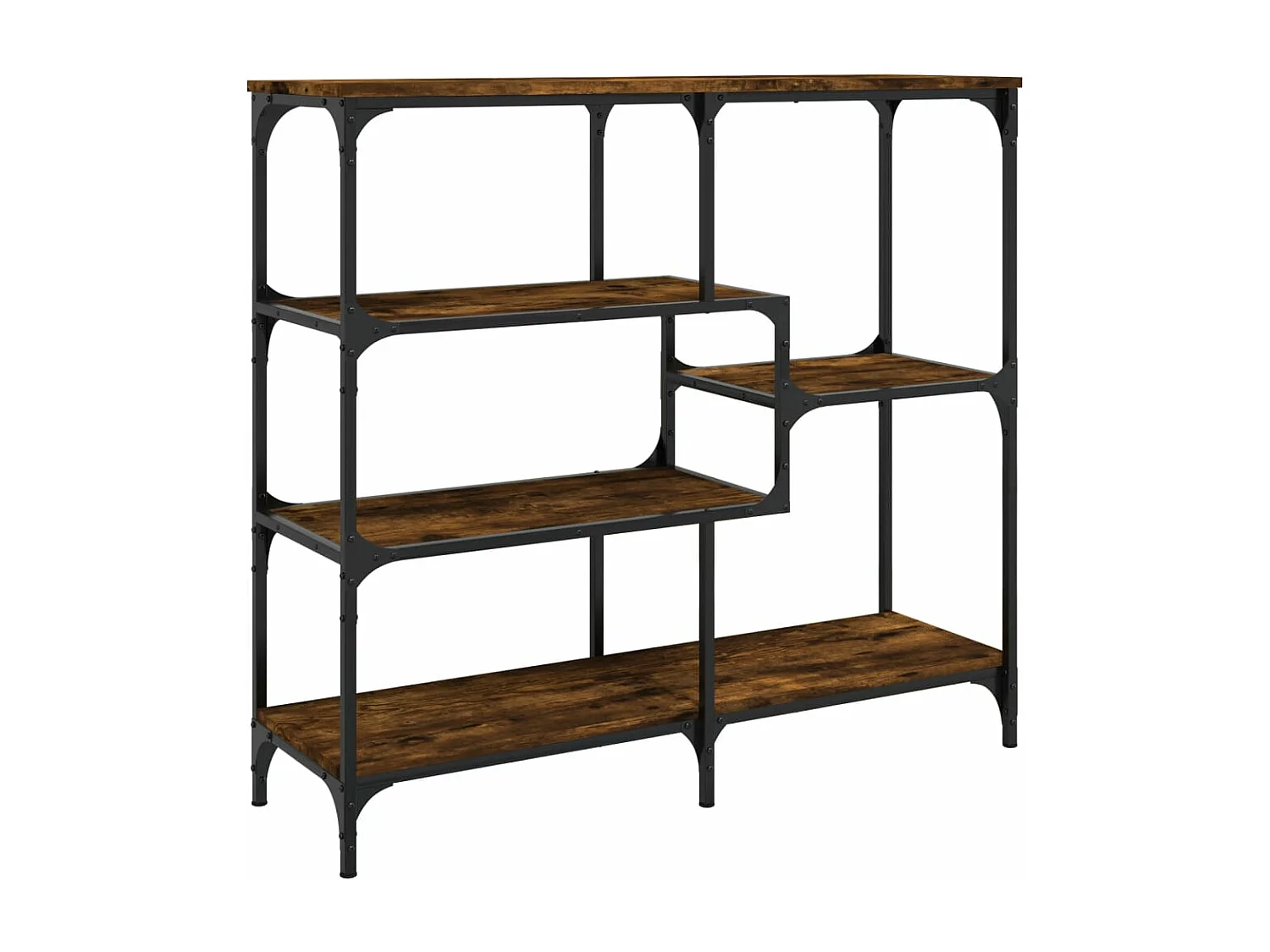 Table console chêne fumé 103x32x95 bois d'ingénierie