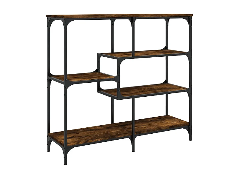 Table console chêne fumé 103x32x95 bois d'ingénierie