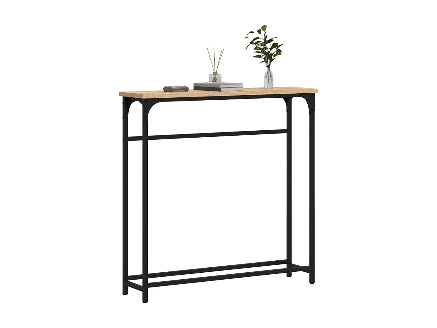 Table console chêne sonoma 75x19,5x75 bois d'ingénierie