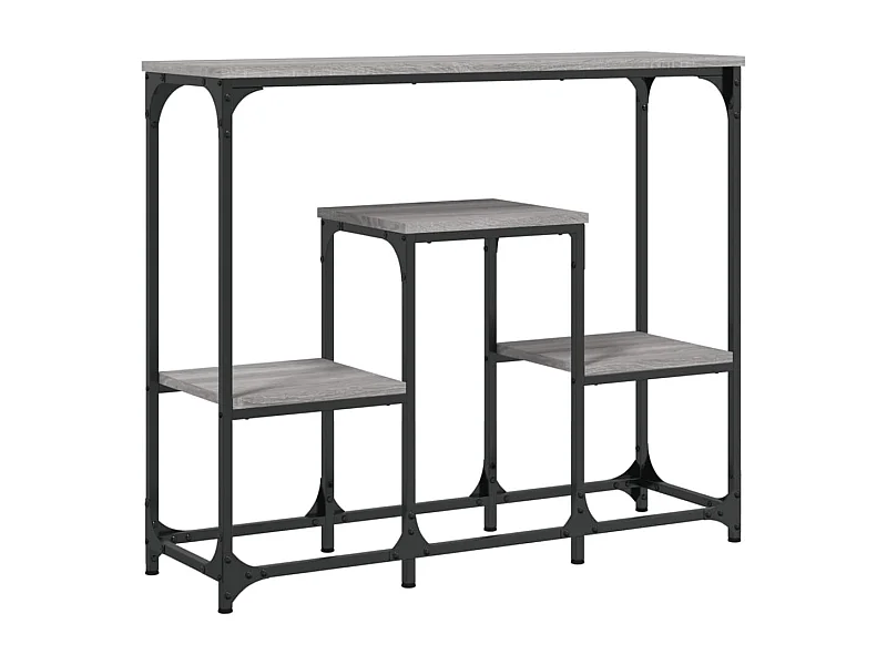 Table console sonoma gris 89,5x28x76 bois d'ingénierie