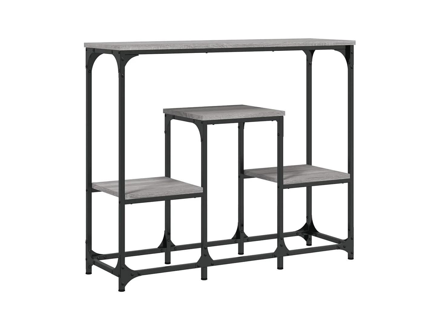 Table console sonoma gris 89,5x28x76 bois d'ingénierie