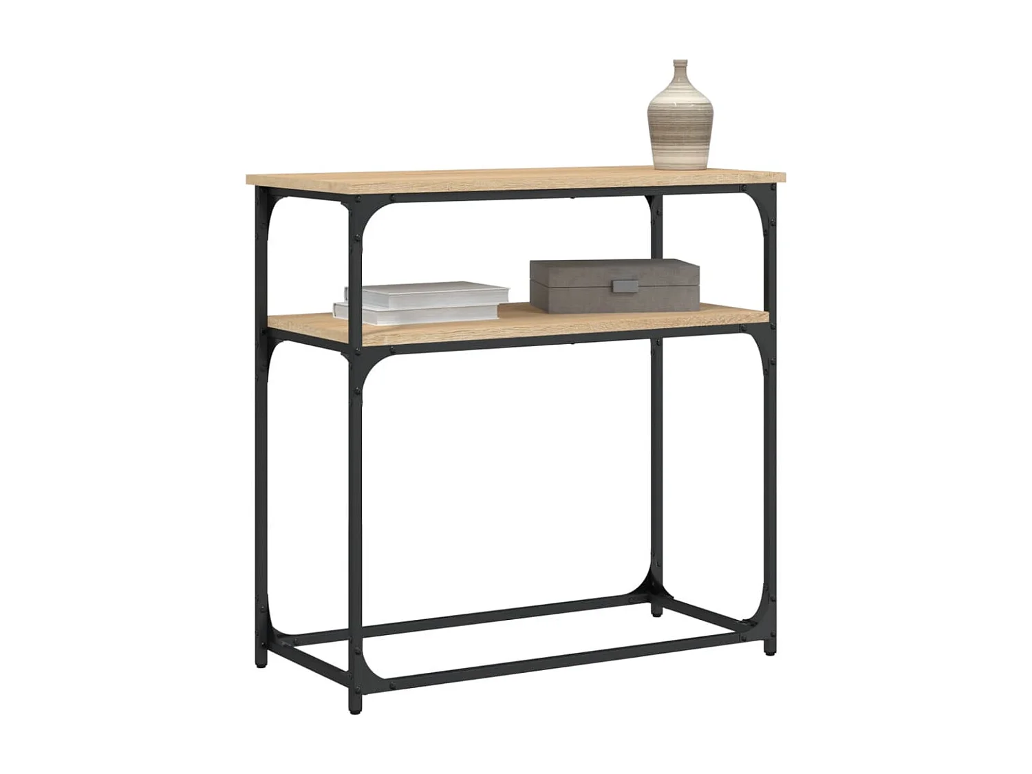 Table console chêne sonoma 75x35,5x75 bois d'ingénierie