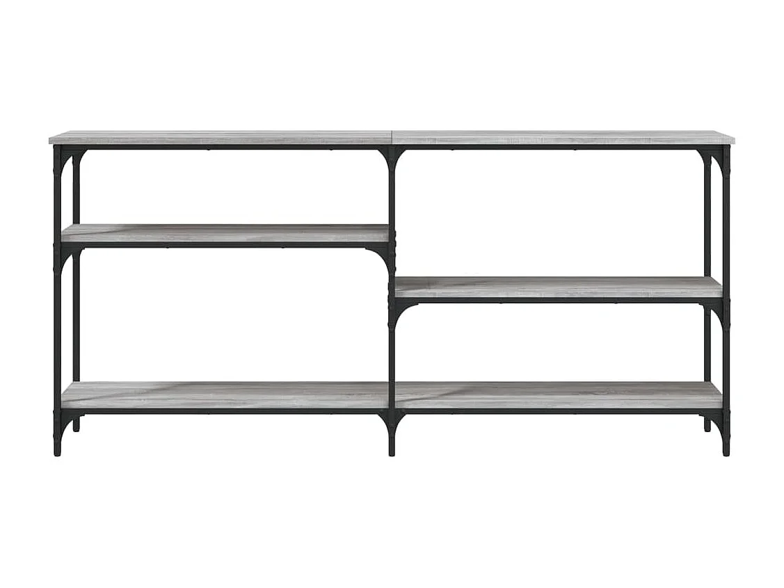 Table console sonoma gris 160x29x75 bois d'ingénierie