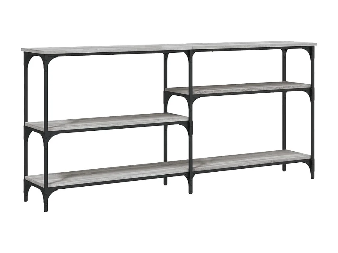 Table console sonoma gris 160x29x75 bois d'ingénierie