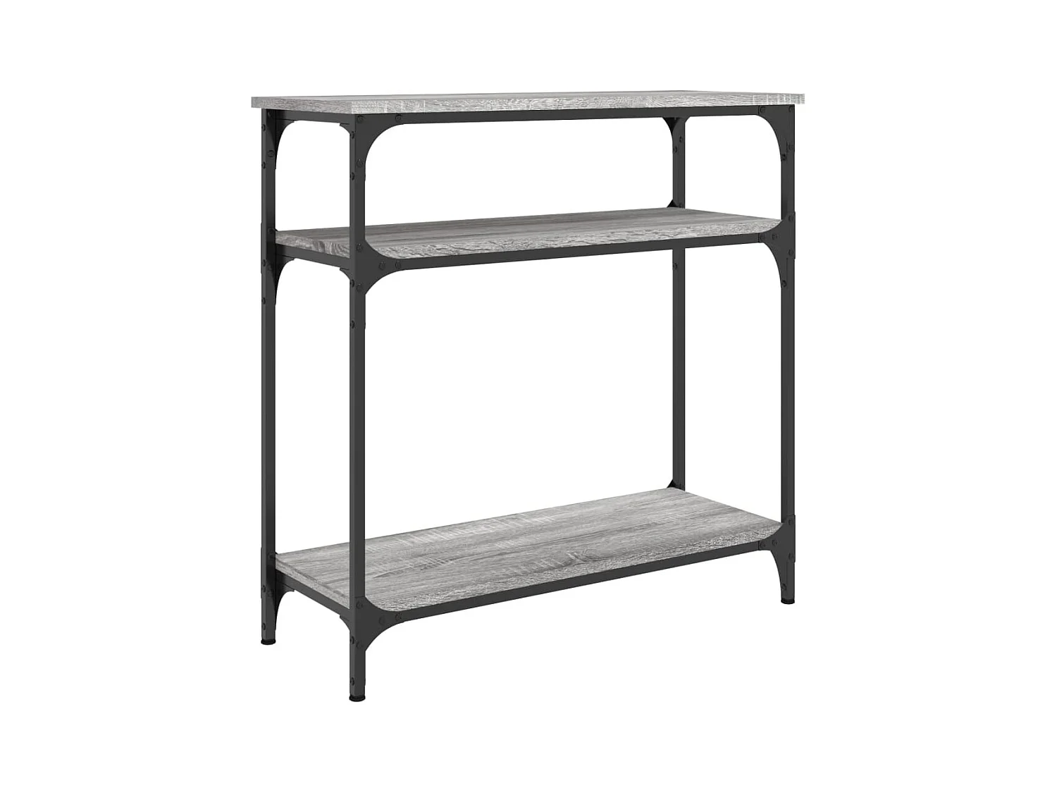Table console sonoma gris 75x29x75 bois d'ingénierie