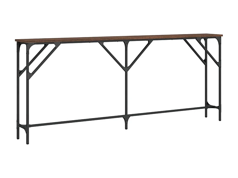 Table console chêne marron 180x23x75 bois d'ingénierie