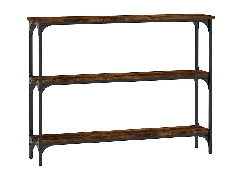 Table console chêne fumé 100x22,5x75 bois d'ingénierie