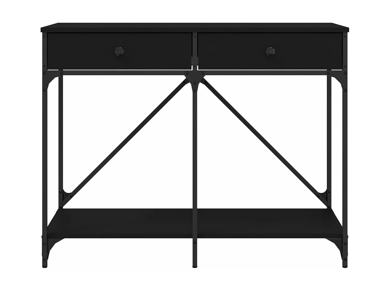 Table console noir 100x39x78,5 bois d'ingénierie