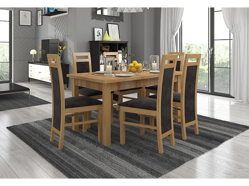 Table extensible 140-180cm en bois de hêtre Mouka