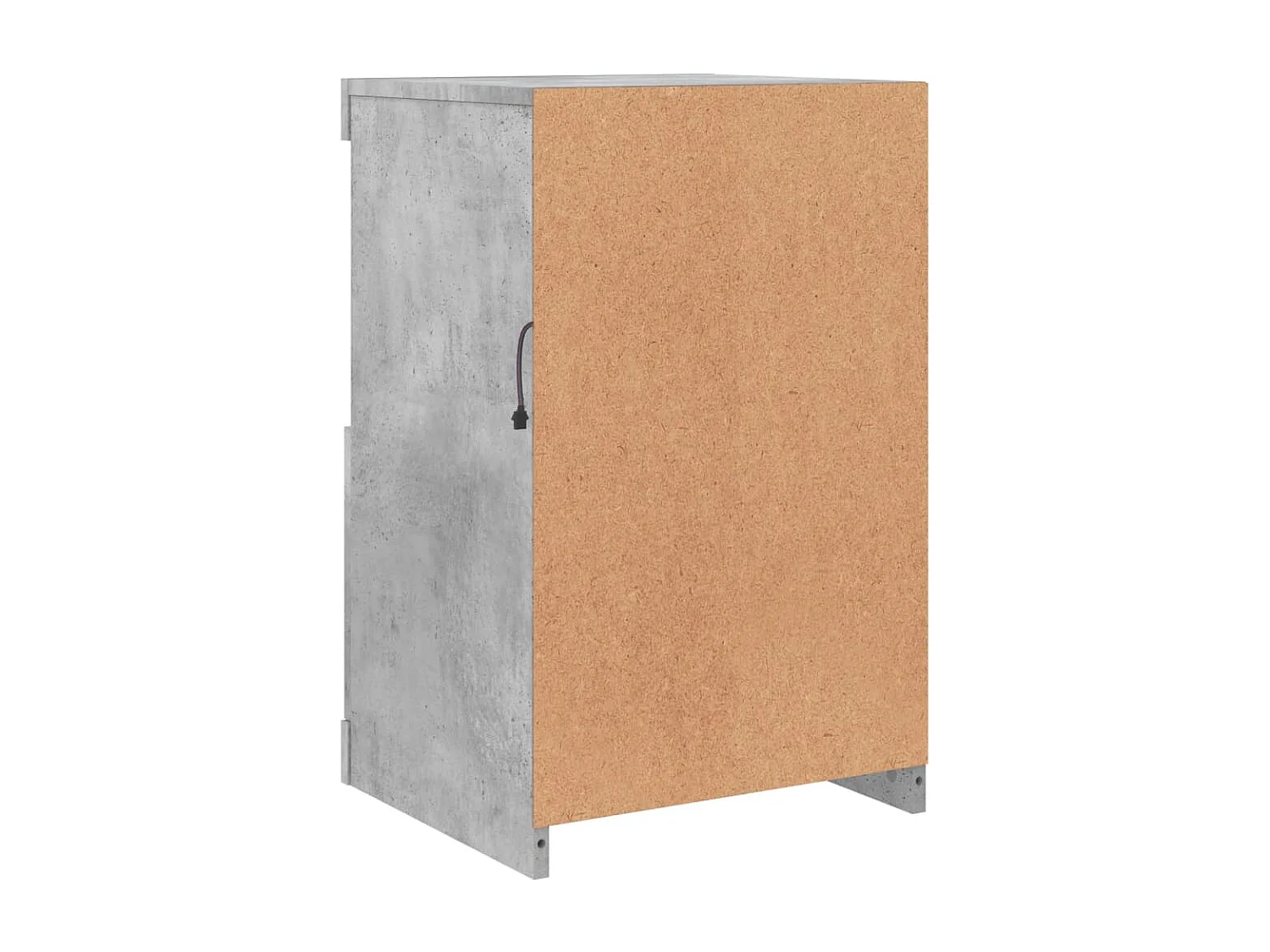 Armoires latérales et lumières LED 2 pcs gris béton