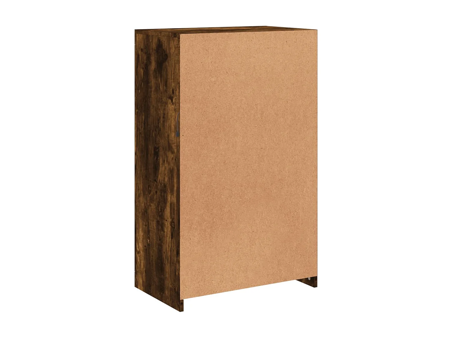 Armoire latérale avec lumières LED chêne fumé bois d'ingénierie