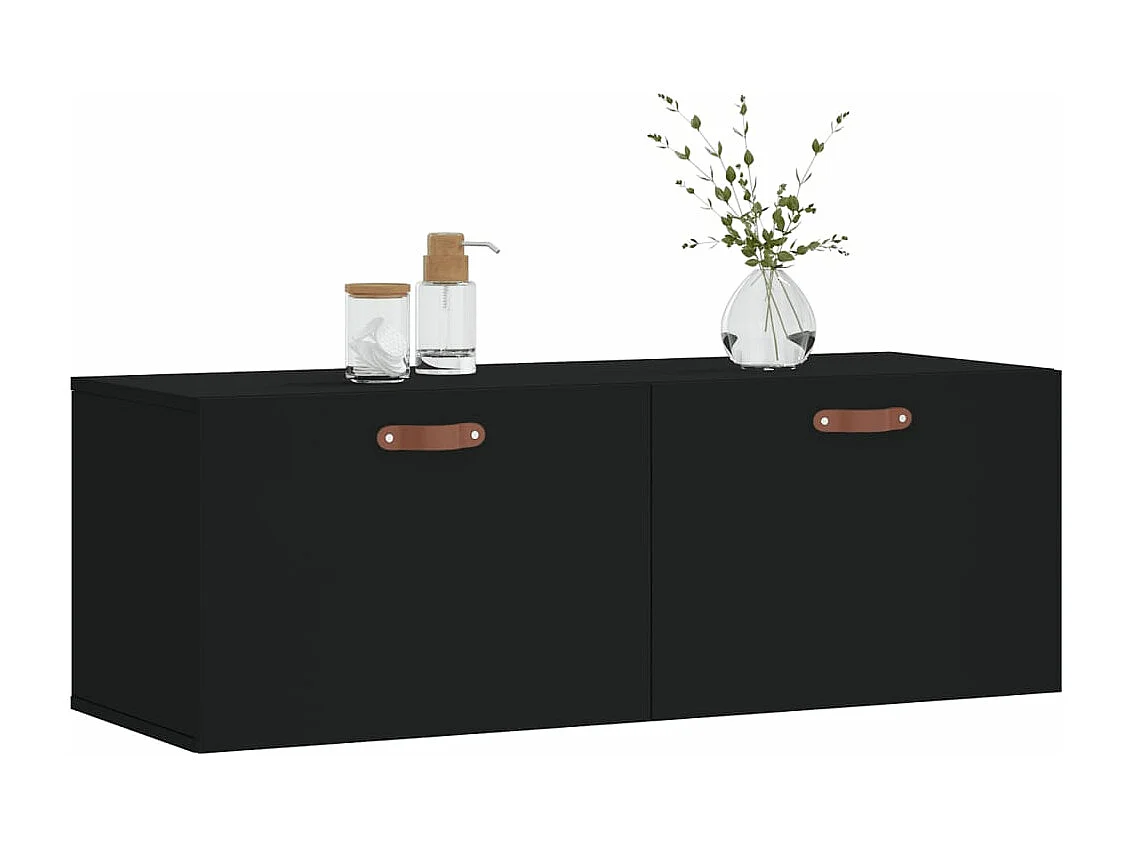 Armoire murale noir 100x36,5x35 bois d'ingénierie