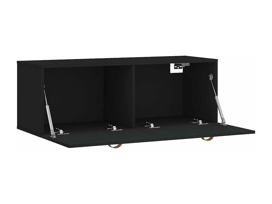 Armoire murale noir 100x36,5x35 bois d'ingénierie