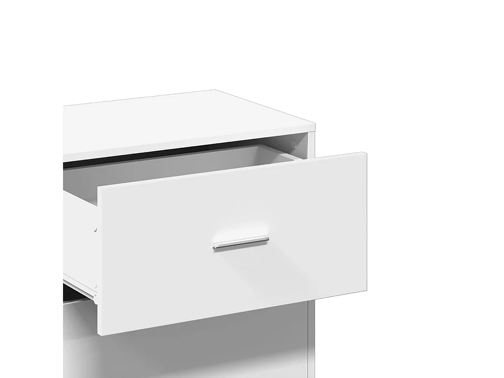 Armoire de rangement blanc 56,5x39x90 bois d'ingénierie