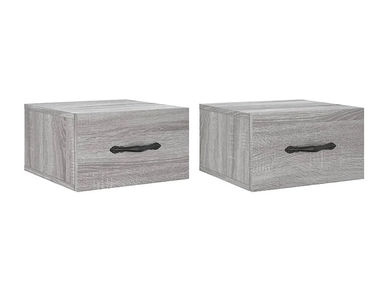 Tables de chevet murales 2 pcs sonoma gris 35x35x20
