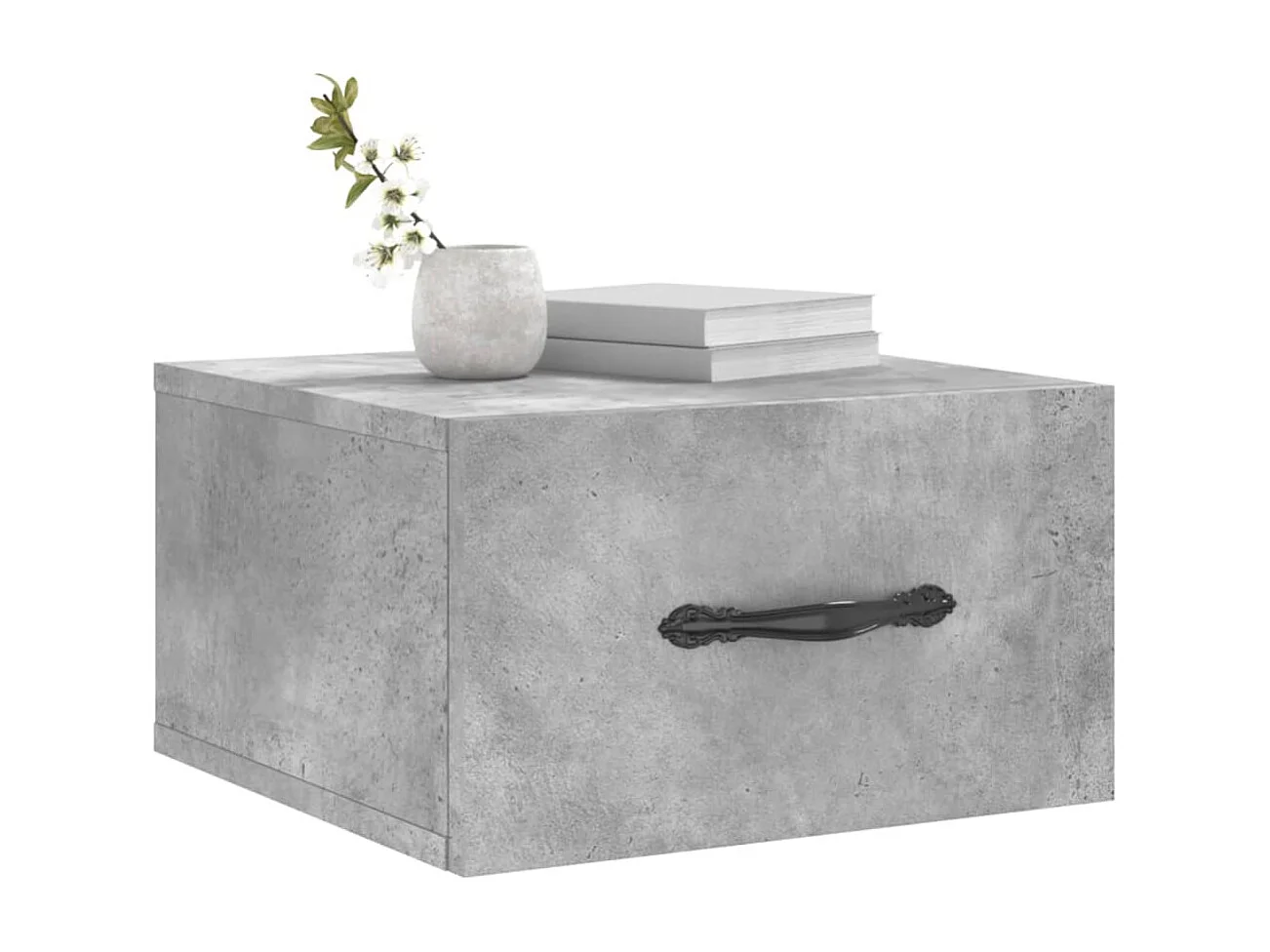 Tables de chevet murales 2 pcs gris béton 35x35x20