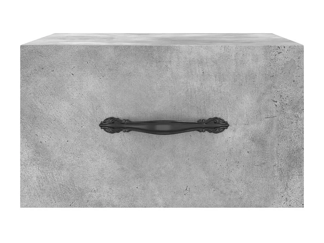 Tables de chevet murales 2 pcs gris béton 35x35x20