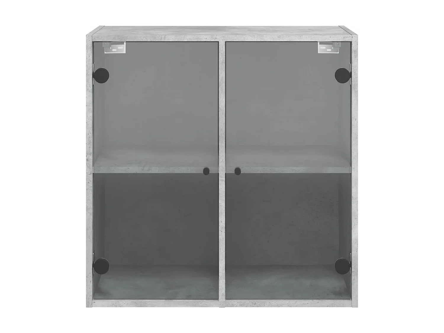 Armoire murale avec portes en verre gris béton 68x37x68,5