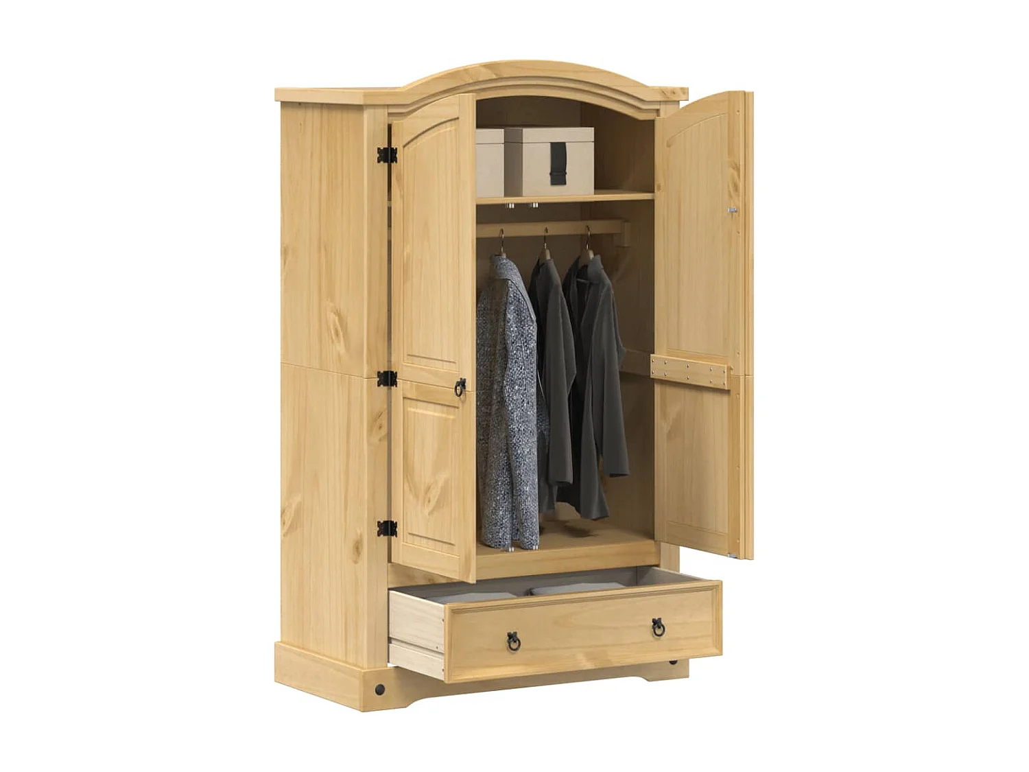 Garde-robe Corona 101x52x170 bois de pin massif