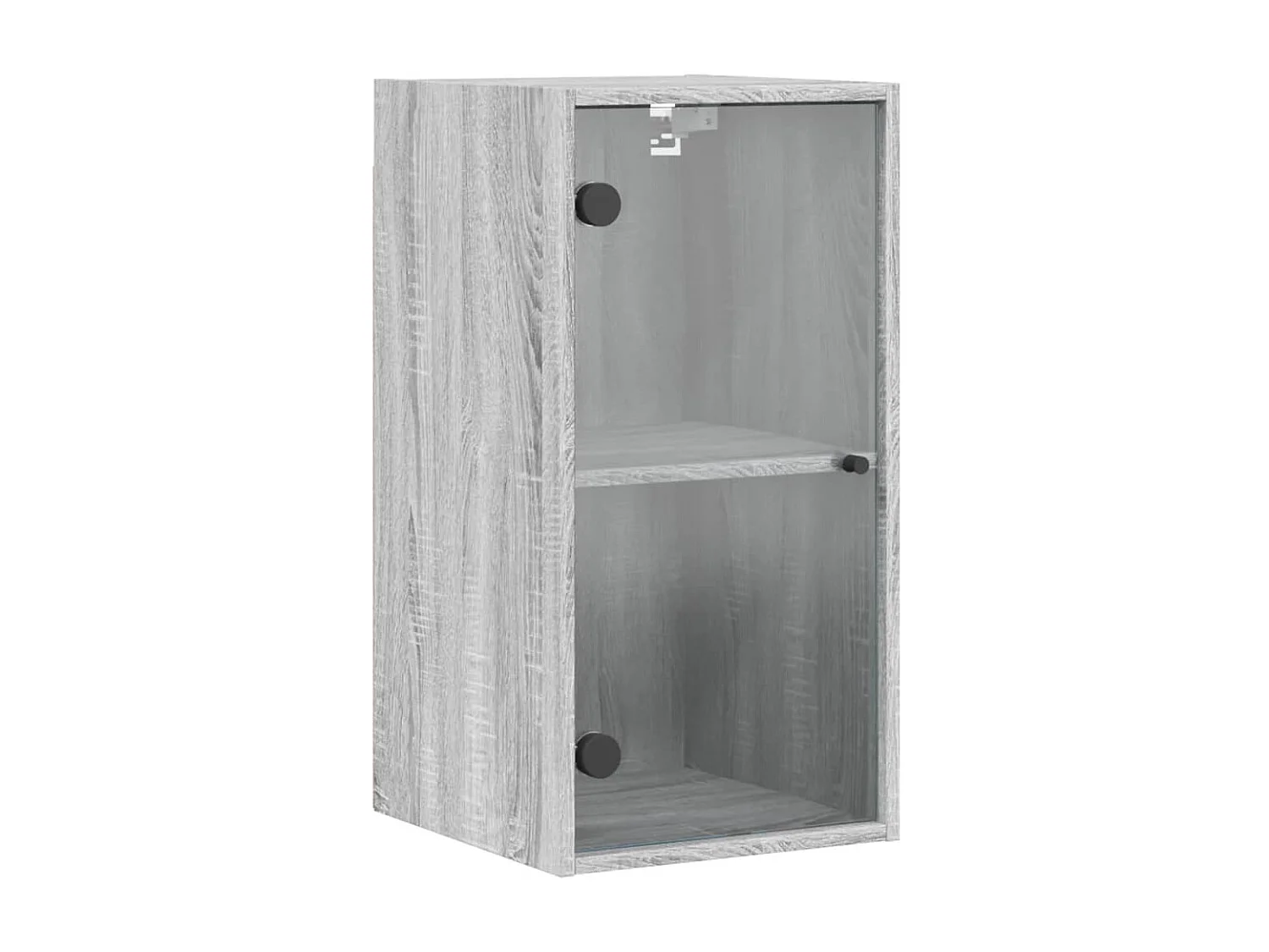 Armoire murale avec portes en verre sonoma gris 35x37x68,5