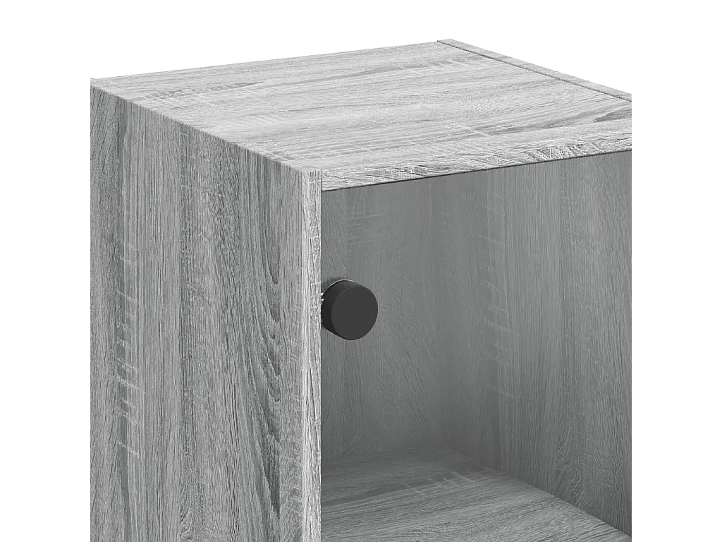 Armoire murale avec portes en verre sonoma gris 35x37x68,5