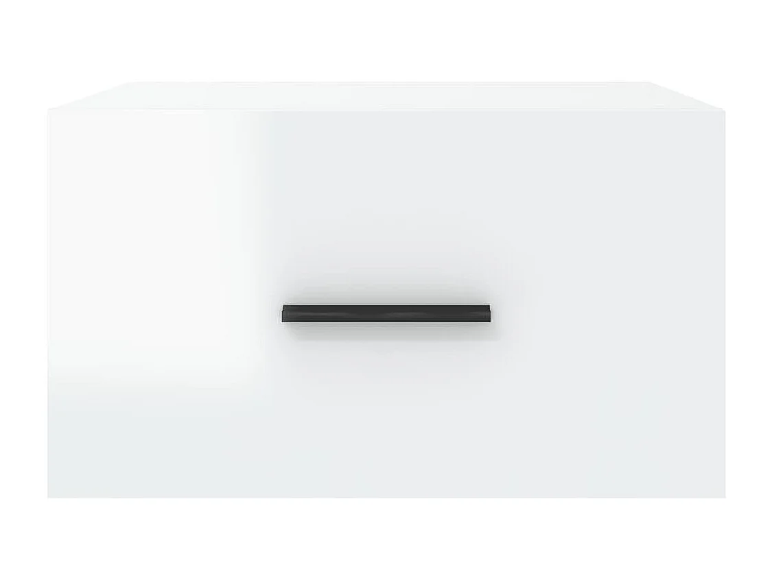 Tables de chevet murales 2 pcs blanc brillant 35x35x20