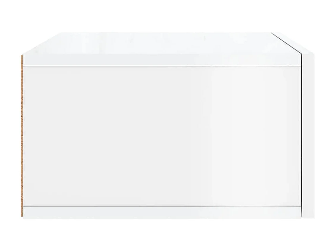 Tables de chevet murales 2 pcs blanc brillant 35x35x20