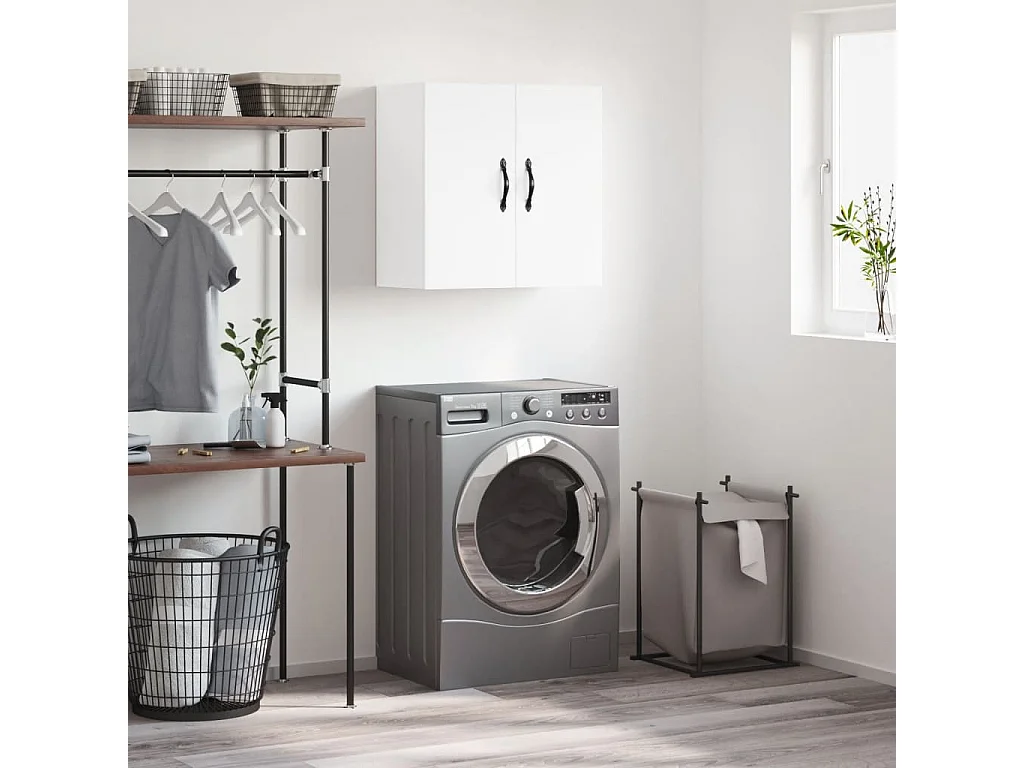 Armoire murale blanc 60x31x60 bois d'ingénierie