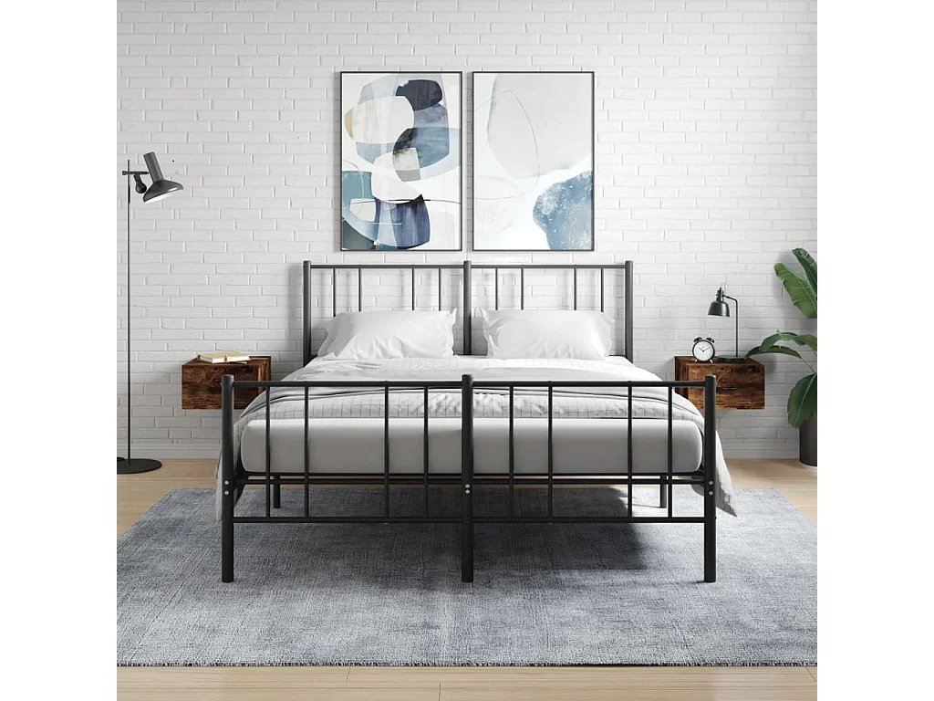 Tables de chevet murales 2 pcs chêne fumé 35x35x20