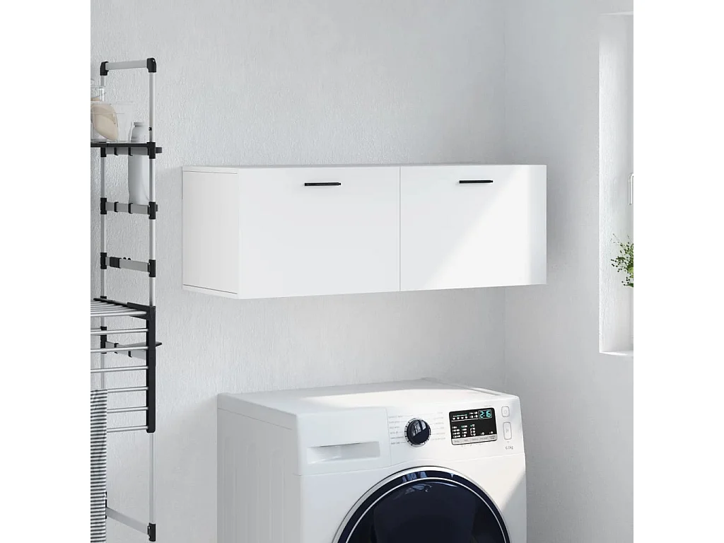 Armoire murale blanc 100x36,5x35 bois d'ingénierie