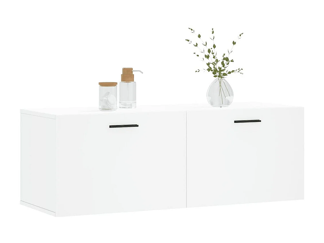 Armoire murale blanc 100x36,5x35 bois d'ingénierie