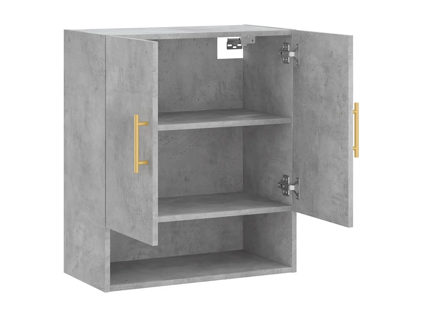 Armoire murale gris béton 60x31x70 bois d'ingénierie